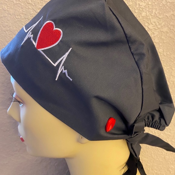 COPY - Unisex EKG Rhythm Surgical Cap - Picture 3 of 10